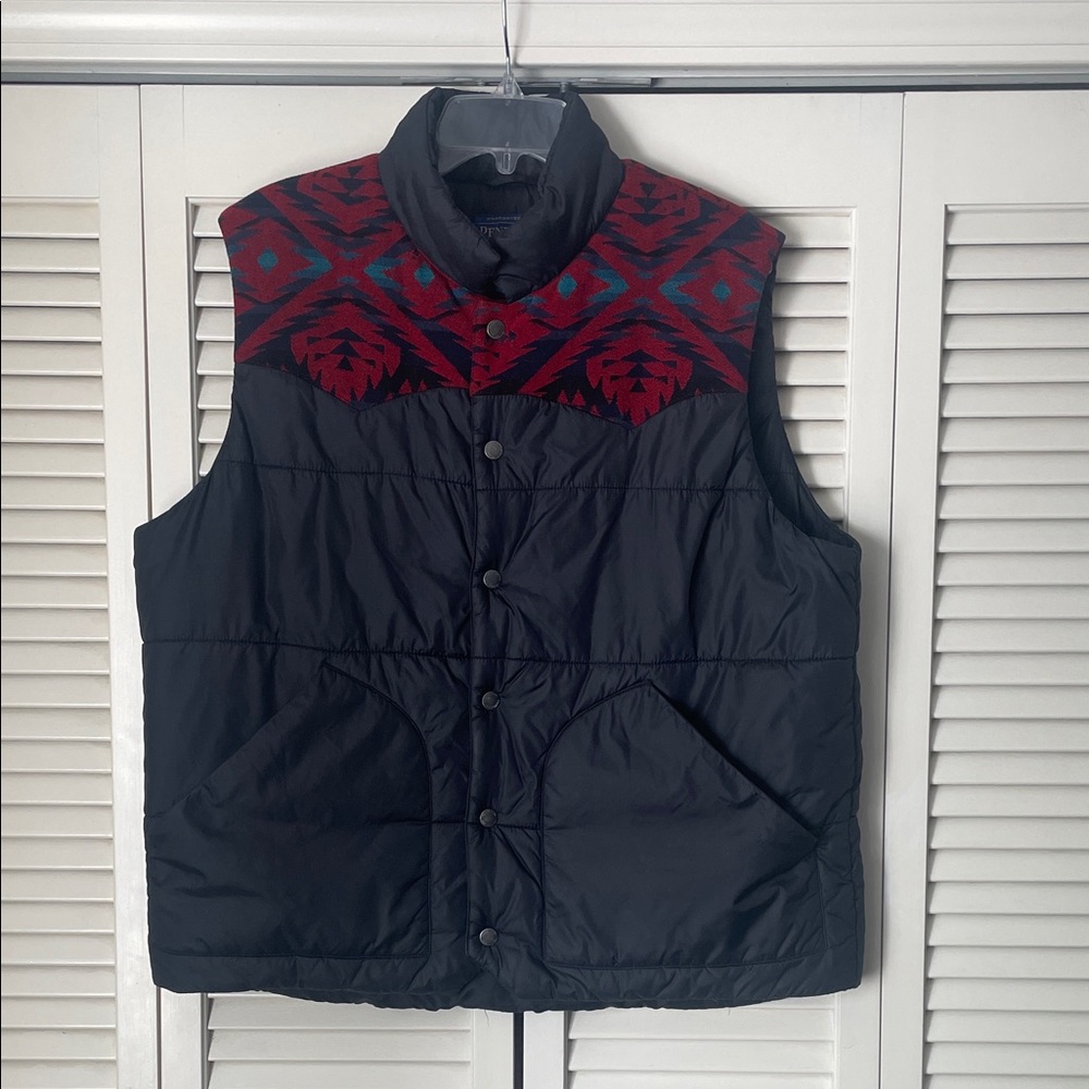 Pendleton Diamond Desert Pattern Black Puffer Ves… - image 1